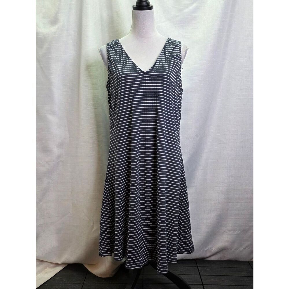 Junarose Blue Striped Sleeveless Jersey Dress Size 1X